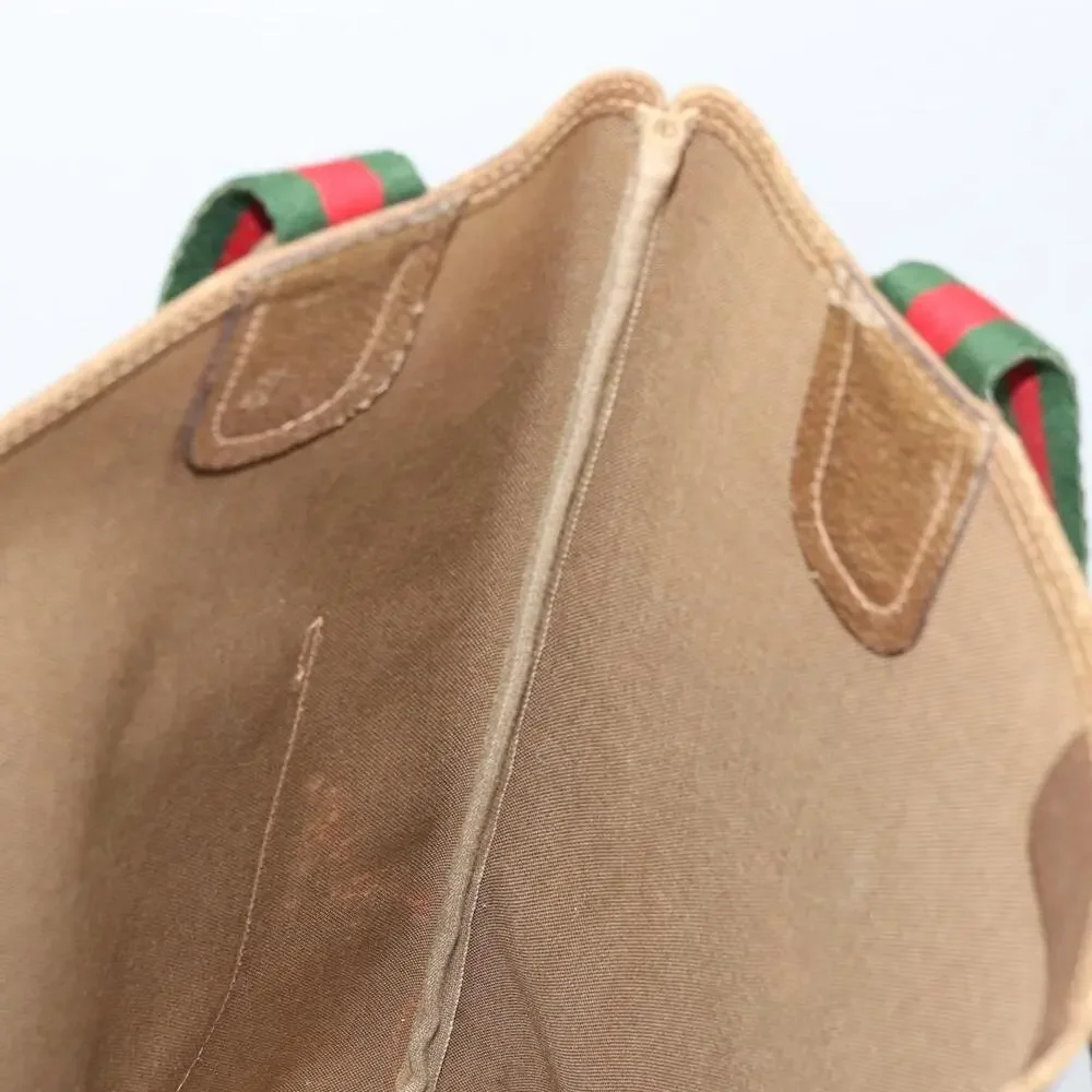Gucci GG Supreme Web Tote Bag Beige
